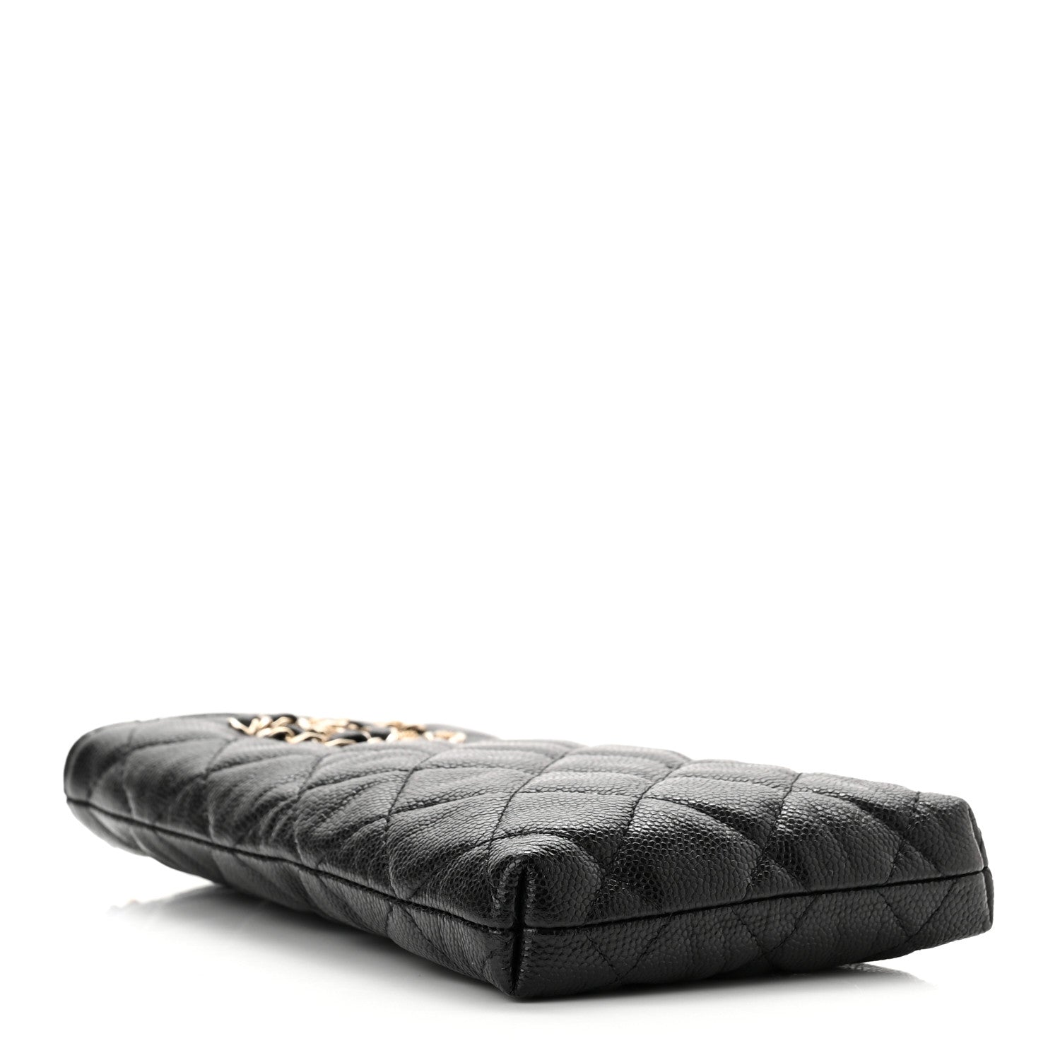 Chanel Caviar Quilted French New Wave Phone Holder With Chain Black 4 of 12