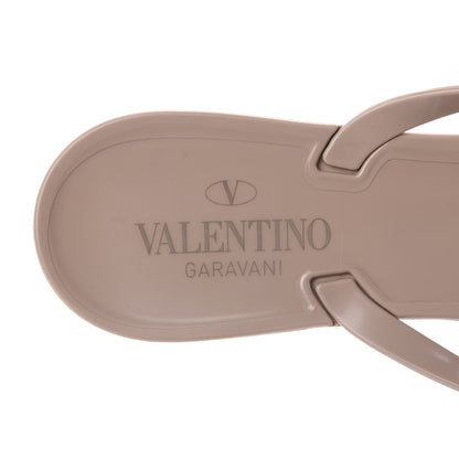 Valentino Garavani PVC Jelly Rockstud Bow Thong Sandals 41 Poudre 7 of 11