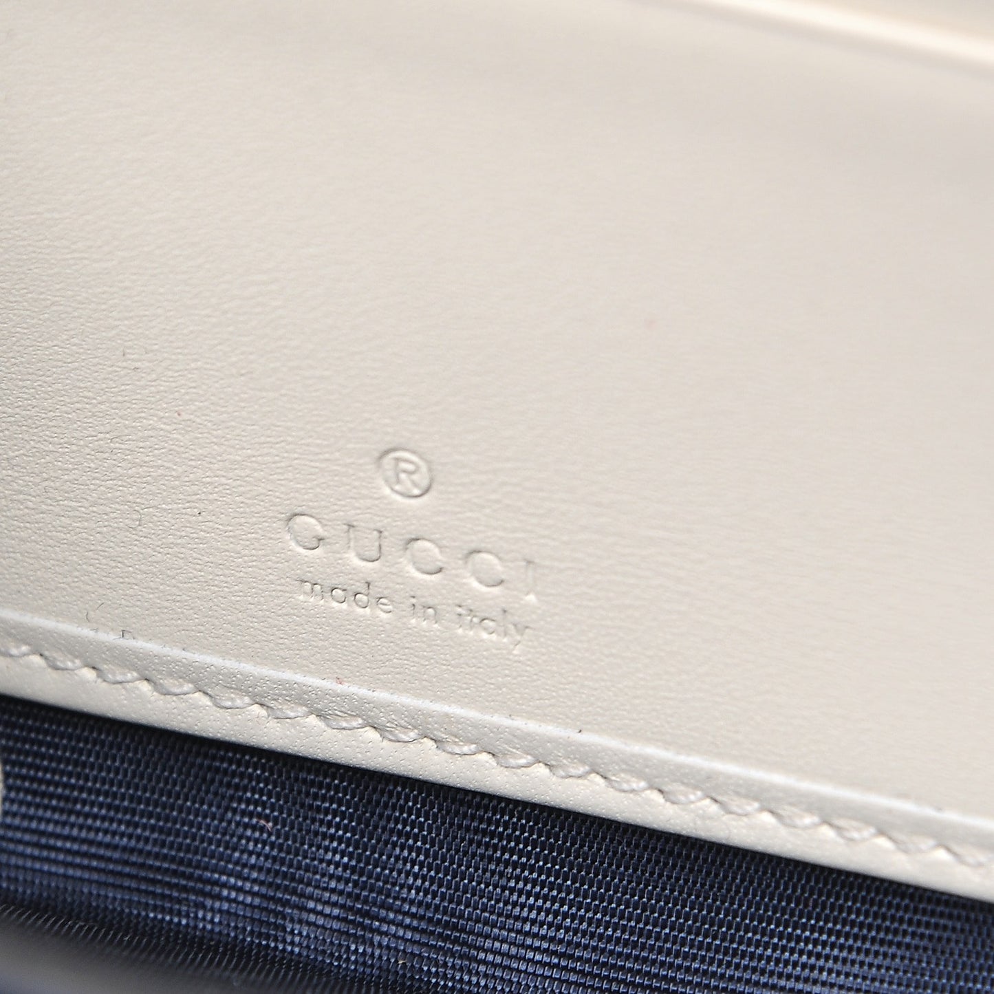 GG Supreme Monogram Moon Calfskin Zip Around Wallet Beige Blue