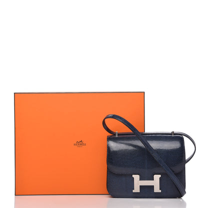 Hermes Lizard Constance 18 Bleu de Malte 12 of 12