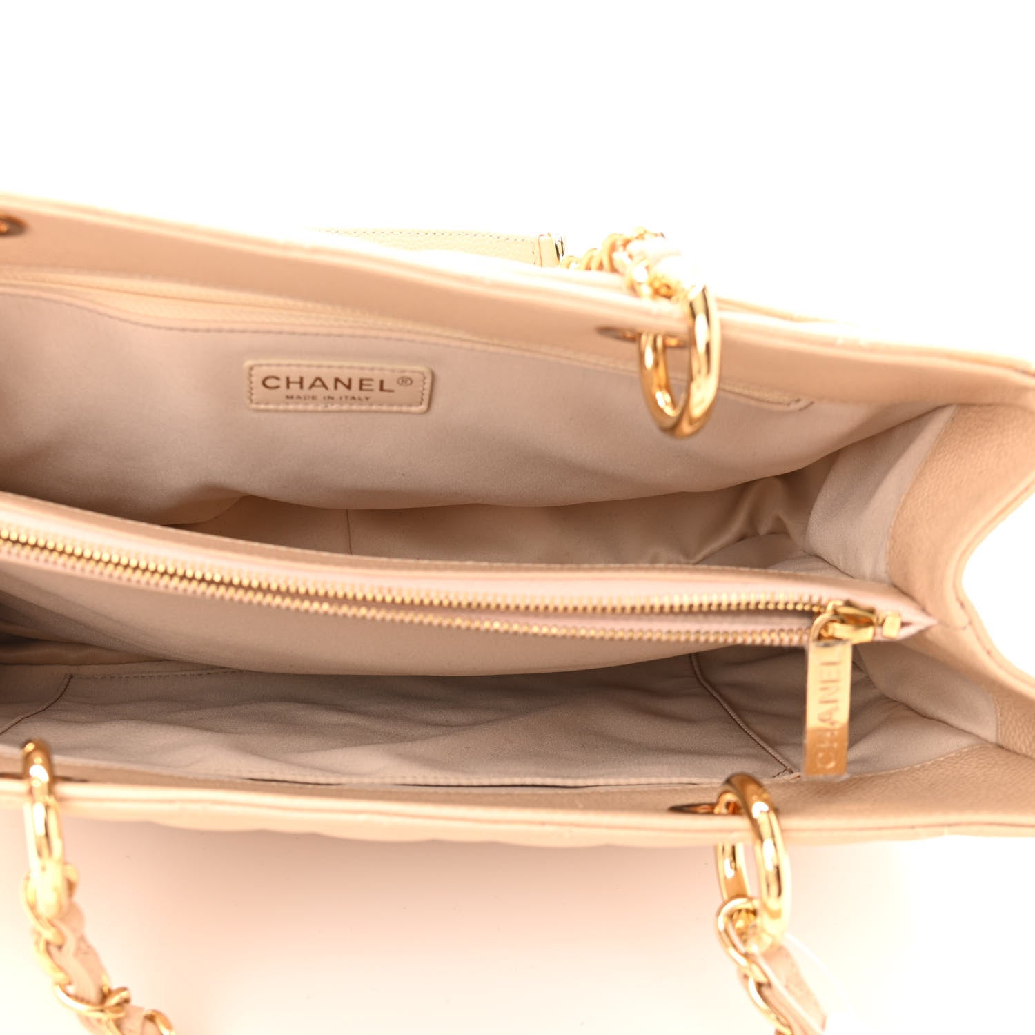 Chanel Caviar Quilted Grand Shopping Tote GST Beige Clair 7 of 11