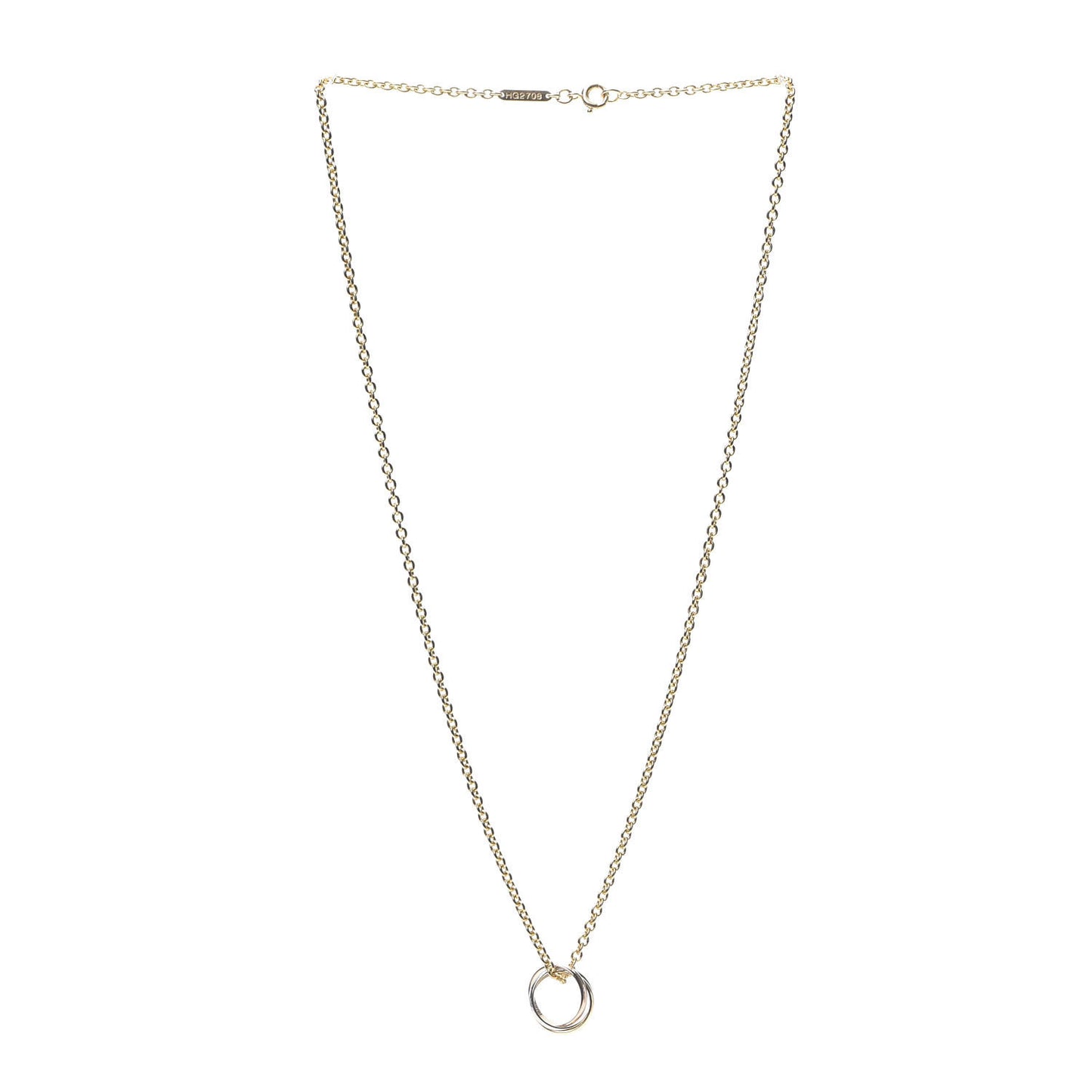 18K Pink Yellow White Gold Baby Trinity Pendant Necklace