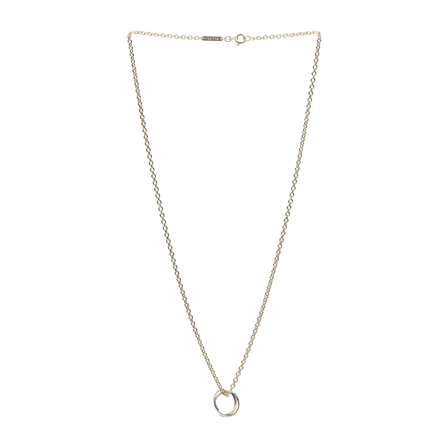 Cartier 18K Pink Yellow White Gold Baby Trinity Pendant Necklace 3 of 7