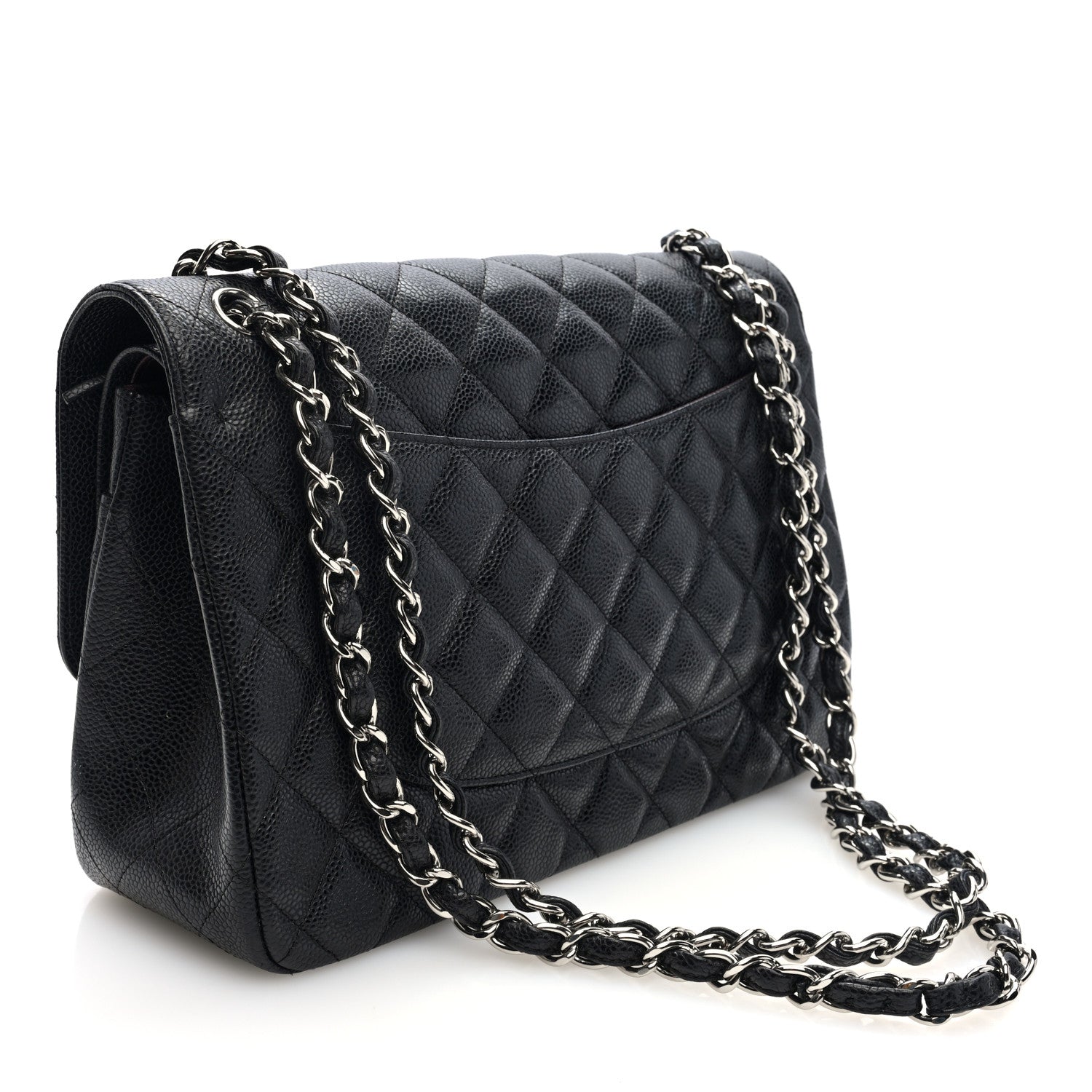 Chanel Caviar Quilted Jumbo Double Flap Black 3 of 12
