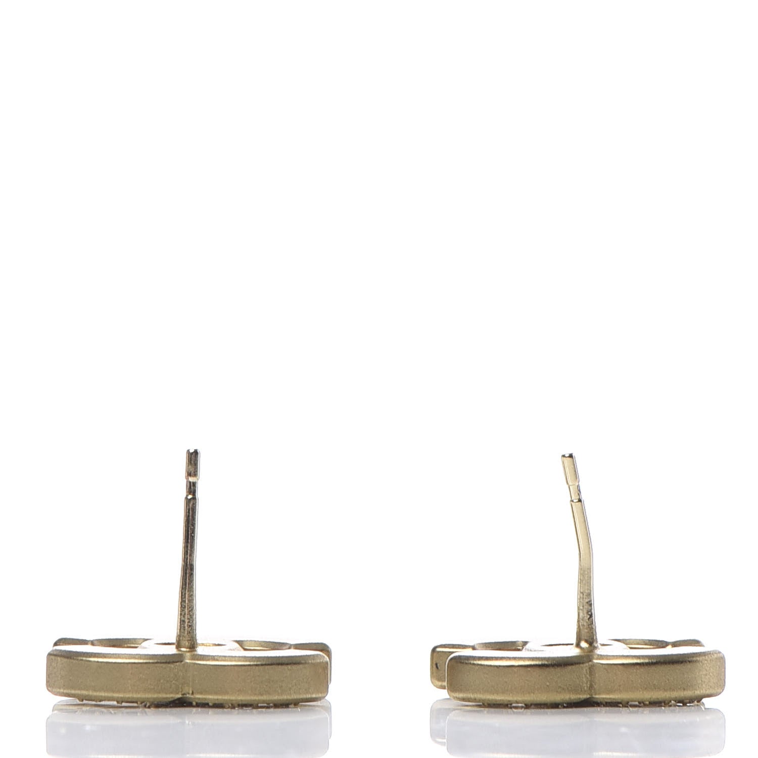 Chanel Crystal CC Earrings Gold 4 of 6