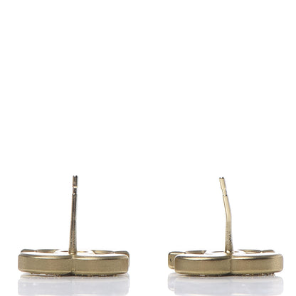 Chanel Crystal CC Earrings Gold 4 of 6