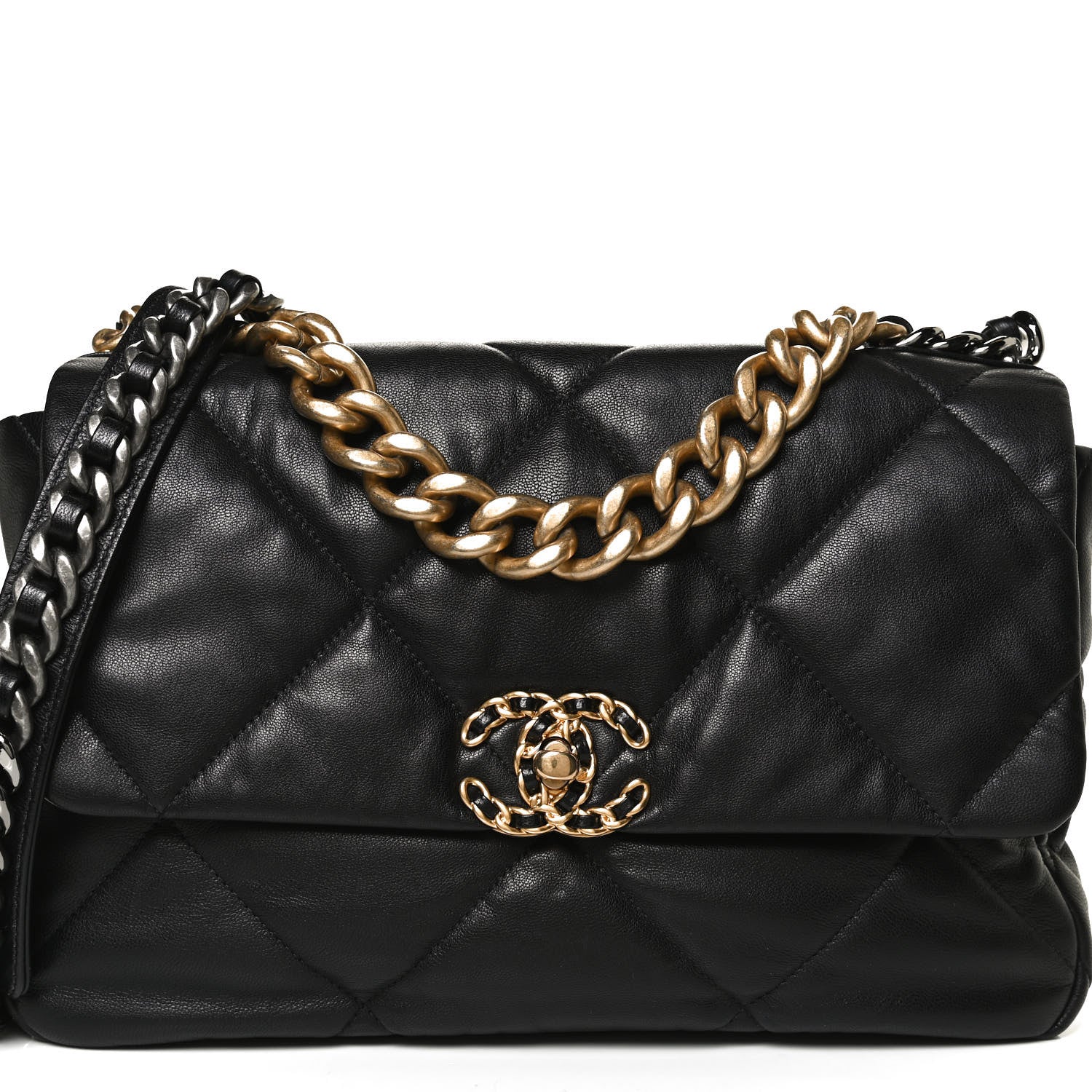 Chanel Lambskin Quilted Large Chanel 19 Flap Black 8 of 12