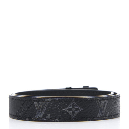 Louis Vuitton Monogram Eclipse LV Initiales Reversible Bracelet 19 2 of 3