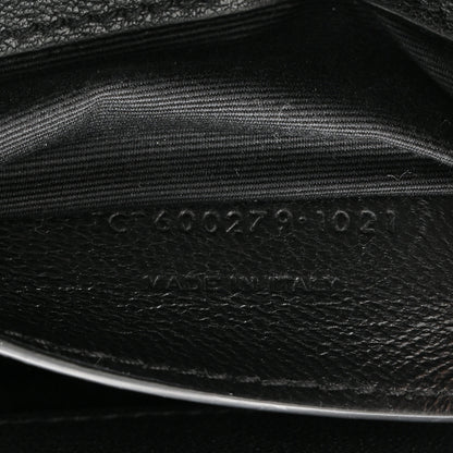 Saint Laurent Sheepskin Matelasse Chevron Monogram Medium College Bag Black 12 of 20