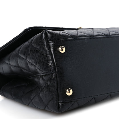 Chanel Caviar Quilted Small Coco Handle Flap Black 10 of 11