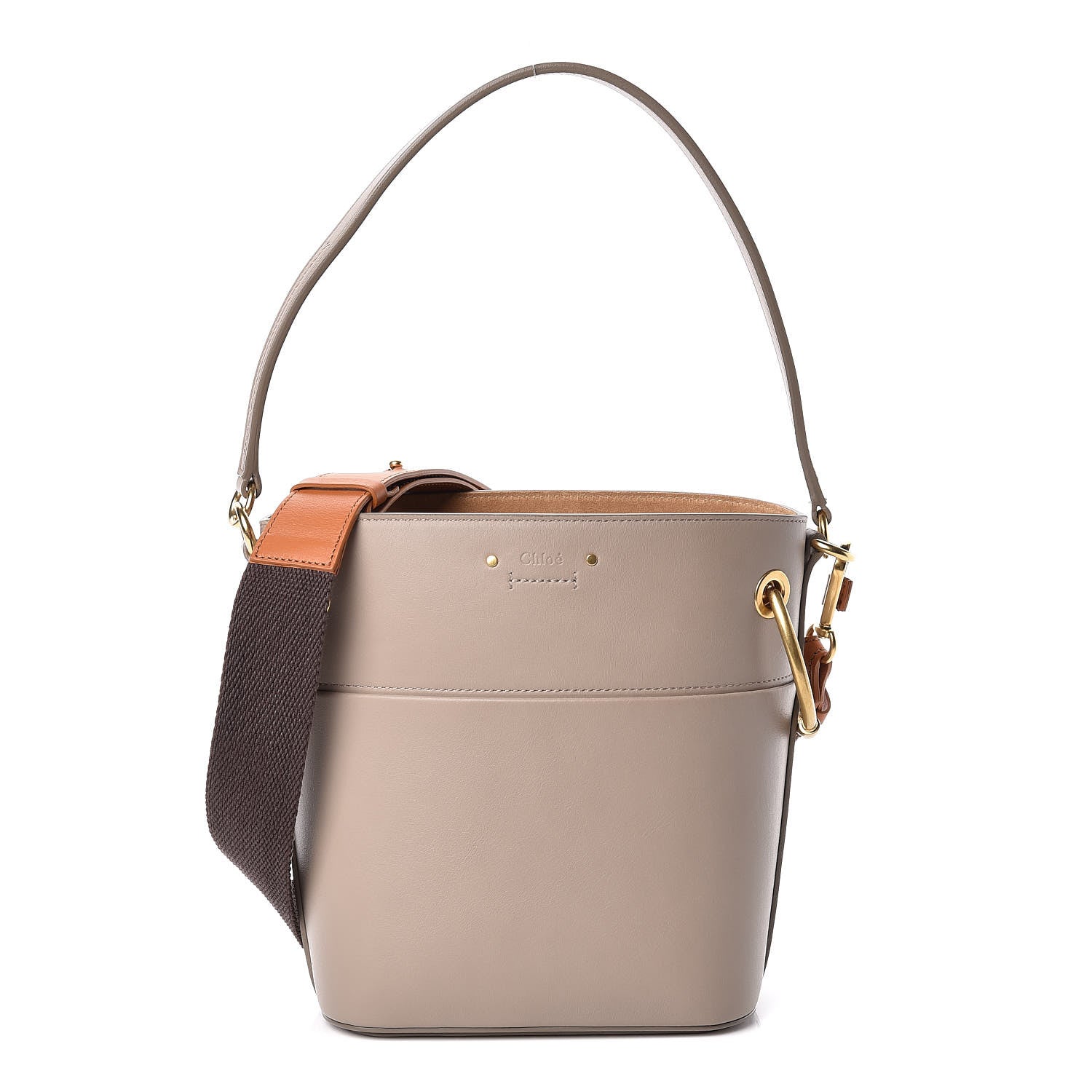 Chloe Smooth Calfskin Small Roy Bucket Bag Motty Grey 1 of 8
