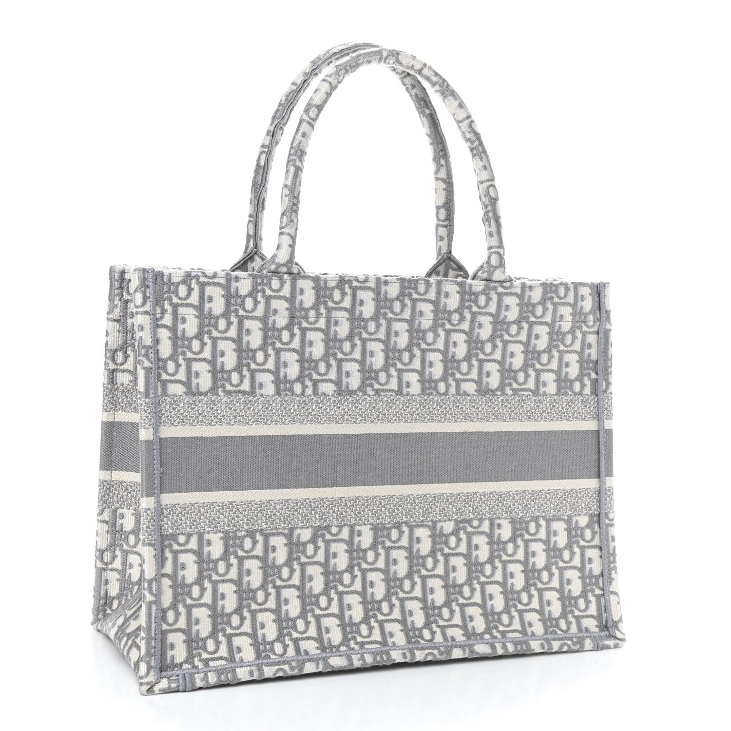 Christian Dior Oblique Medium Book Tote Grey 2 of 8