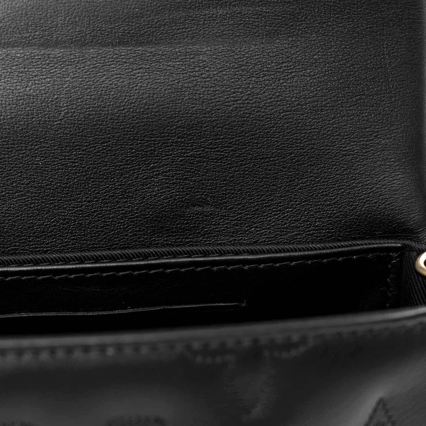 Calfskin Bubblegram Wallet On Strap Black