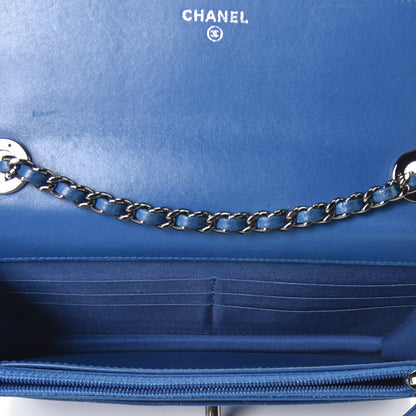 Chanel Lambskin Quilted Trendy CC Wallet On Chain WOC Blue 5 of 16