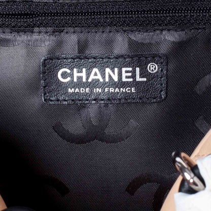 Chanel Calfskin Quilted Large Cambon Bowler Beige Black 8 of 11