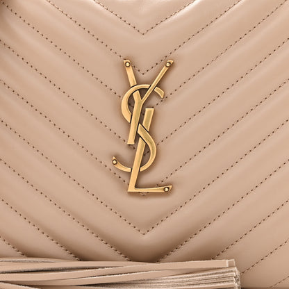 Saint Laurent Calfskin Matelasse Monogram Lou Camera Bag Dark Beige 8 of 10