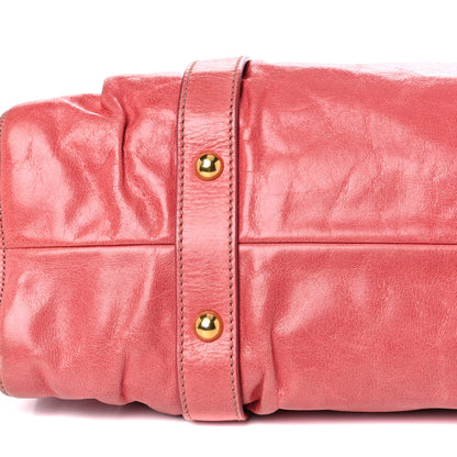 Miu Miu Vitello Lux Gathered Tote Rosa 15 of 26