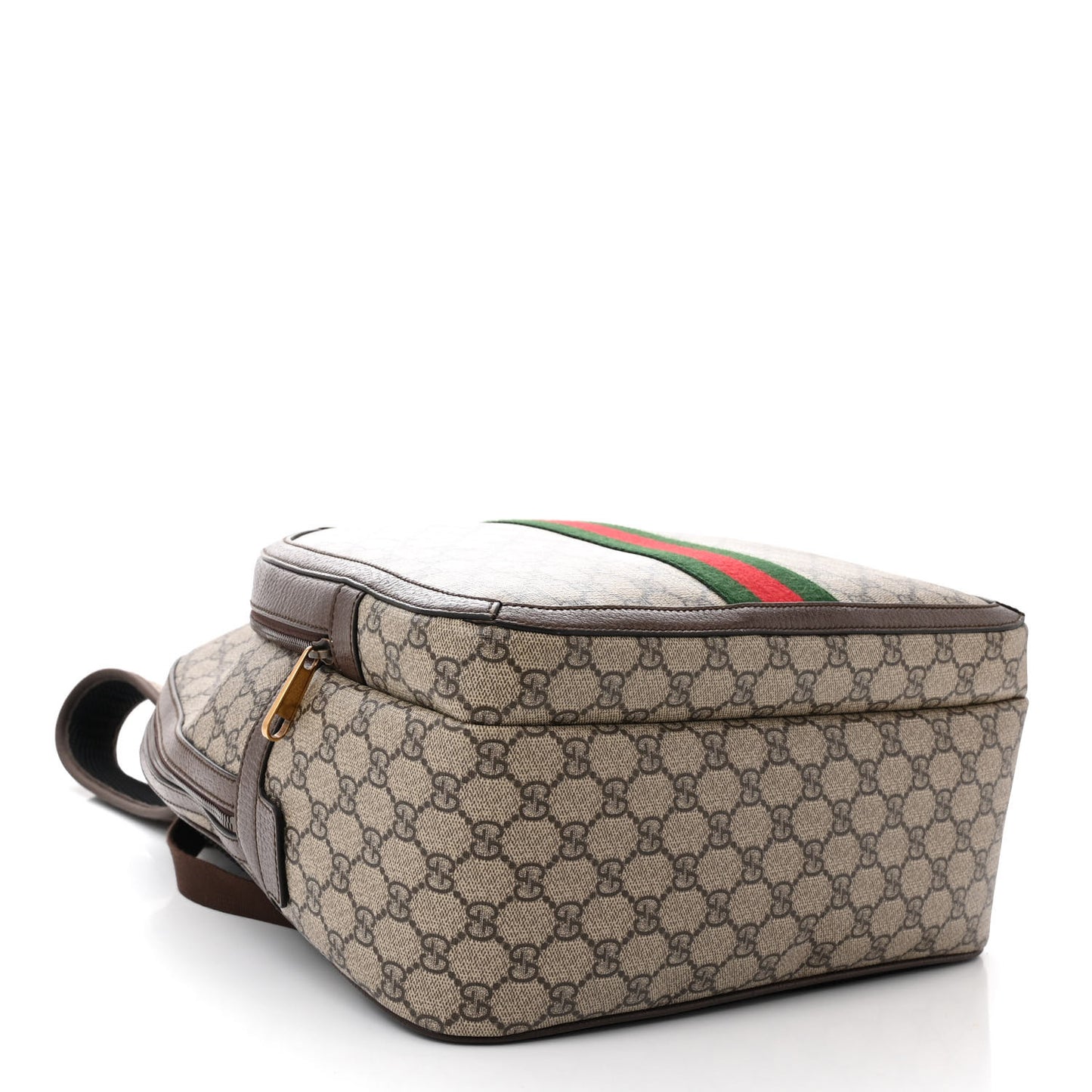 GG Supreme Monogram Medium Ophidia Day Backpack Brown