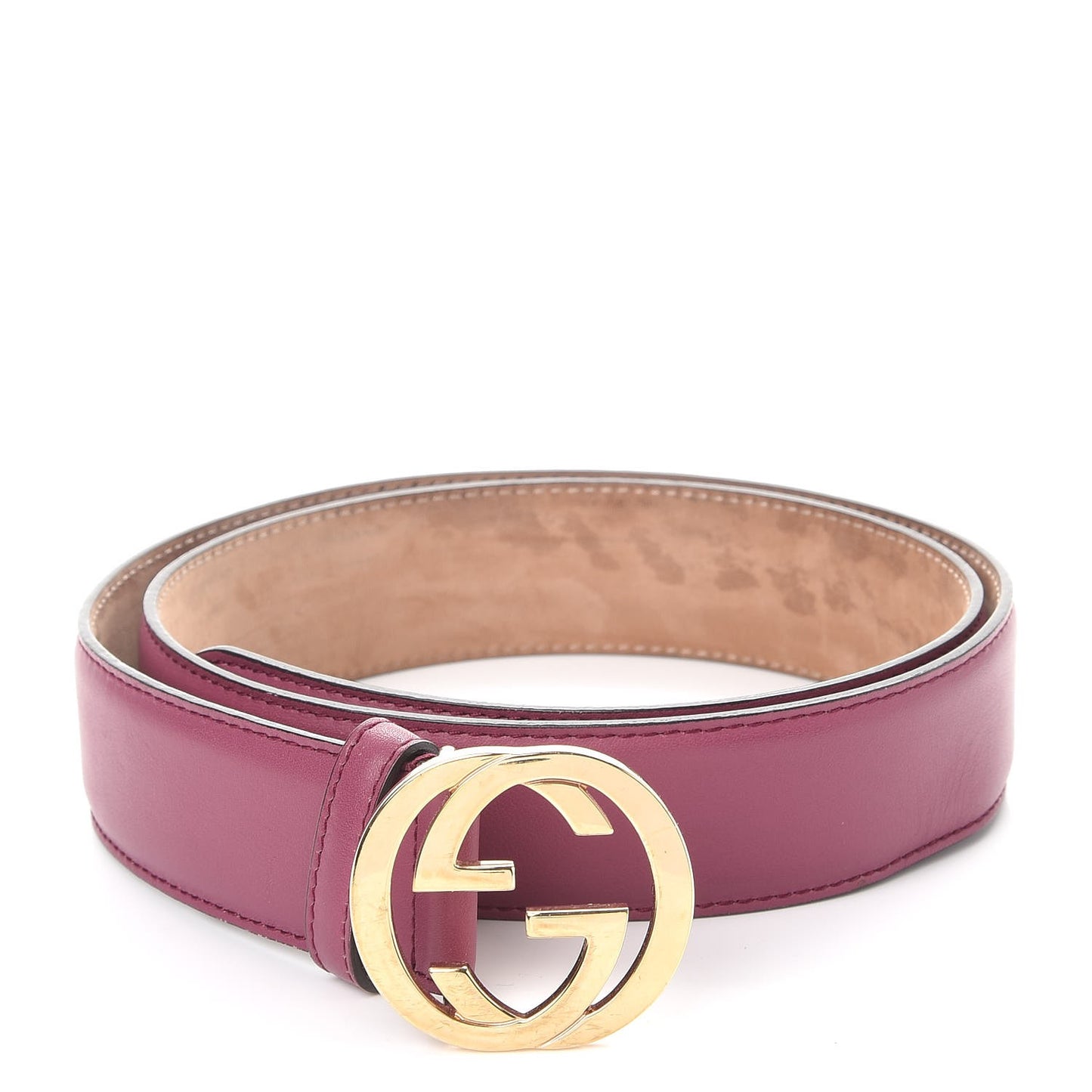 Moon Calfskin Interlocking G 37mm Belt 90 36 New Rosette