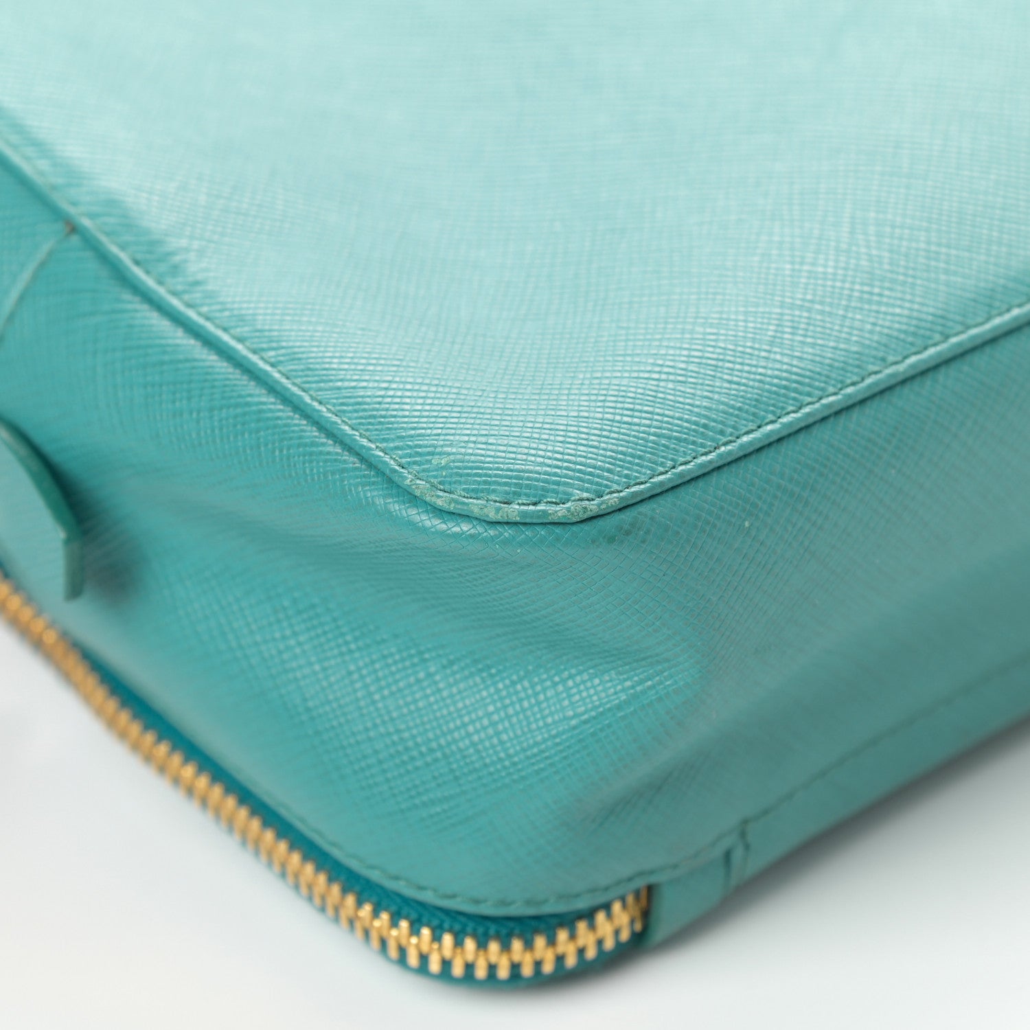 Prada Saffiano Double Zip Camera Bag Turchese 14 of 17