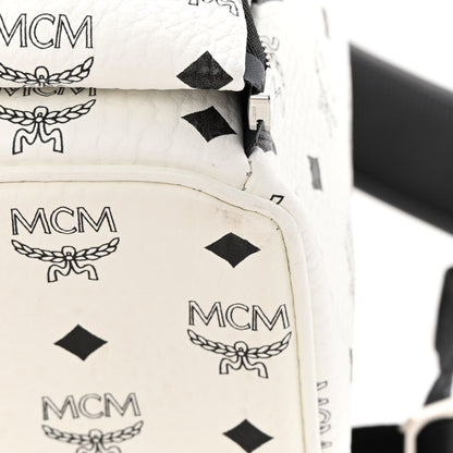 MCM Visetos Studded Medium Dual Stark Backpack White 9 of 15