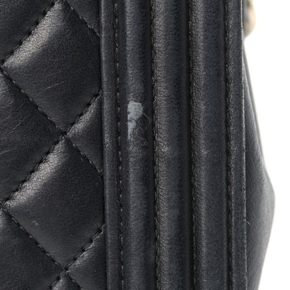 Chanel Lambskin Quilted Large Boy Flap Black 22 of 25