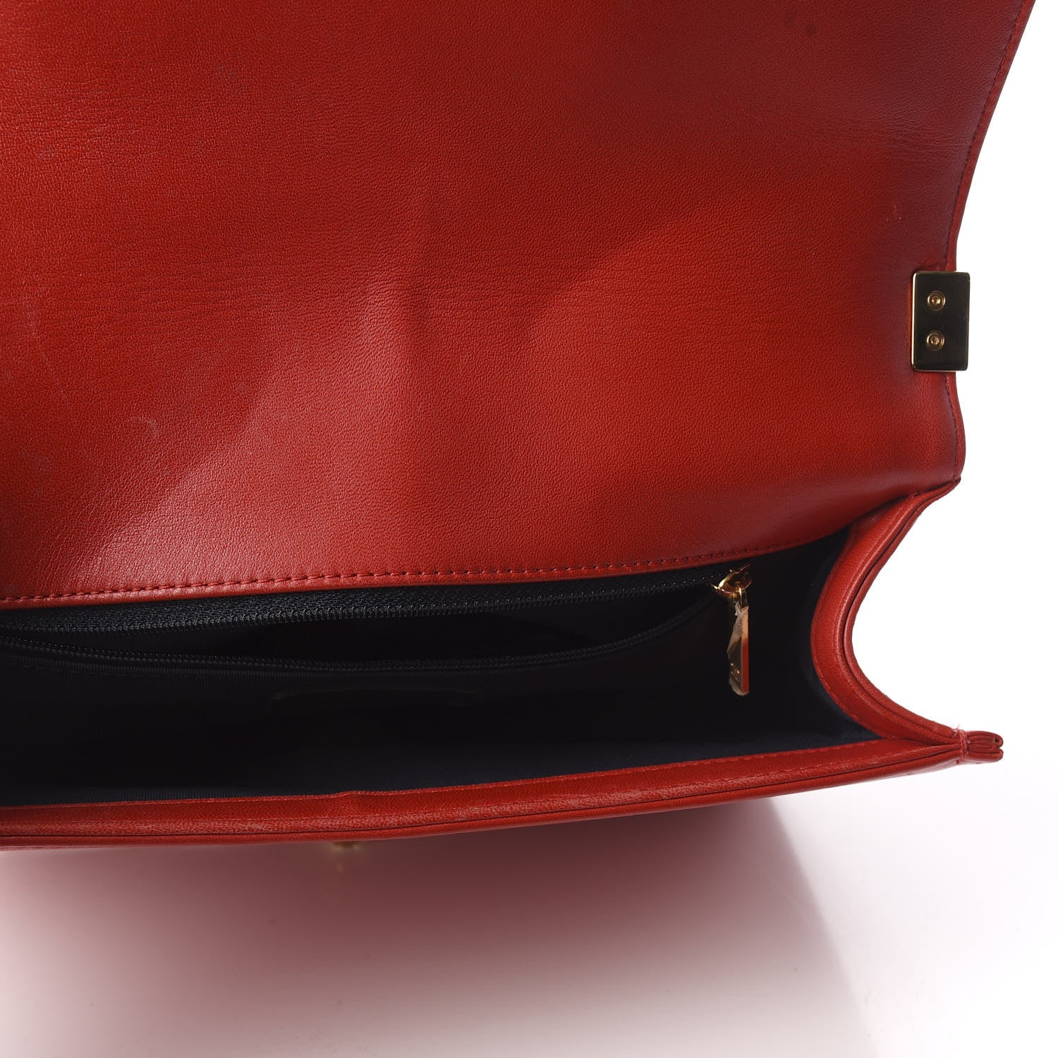 Chanel Lambskin Embossed New Medium Boy Cube Flap Red 5 of 9
