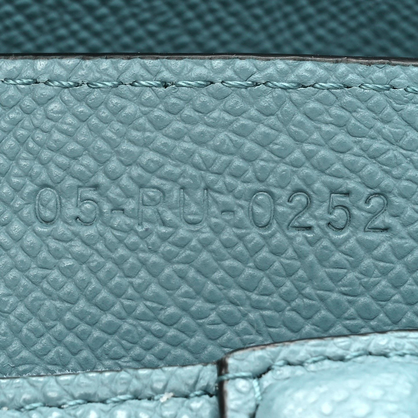 Grained Calfskin Saddle Bag Azure Blue