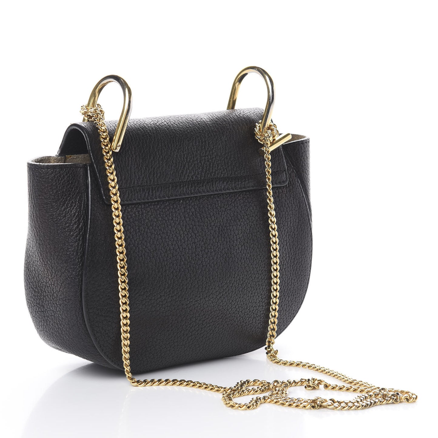 Grained Lambskin Mini Drew Shoulder Bag Black