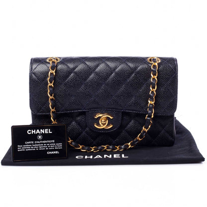 Chanel Caviar Quilted Small Double Flap Navy 11 of 11