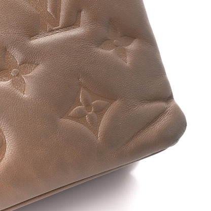 Louis Vuitton Lambskin Embossed Monogram Coussin PM Taupe 12 of 13