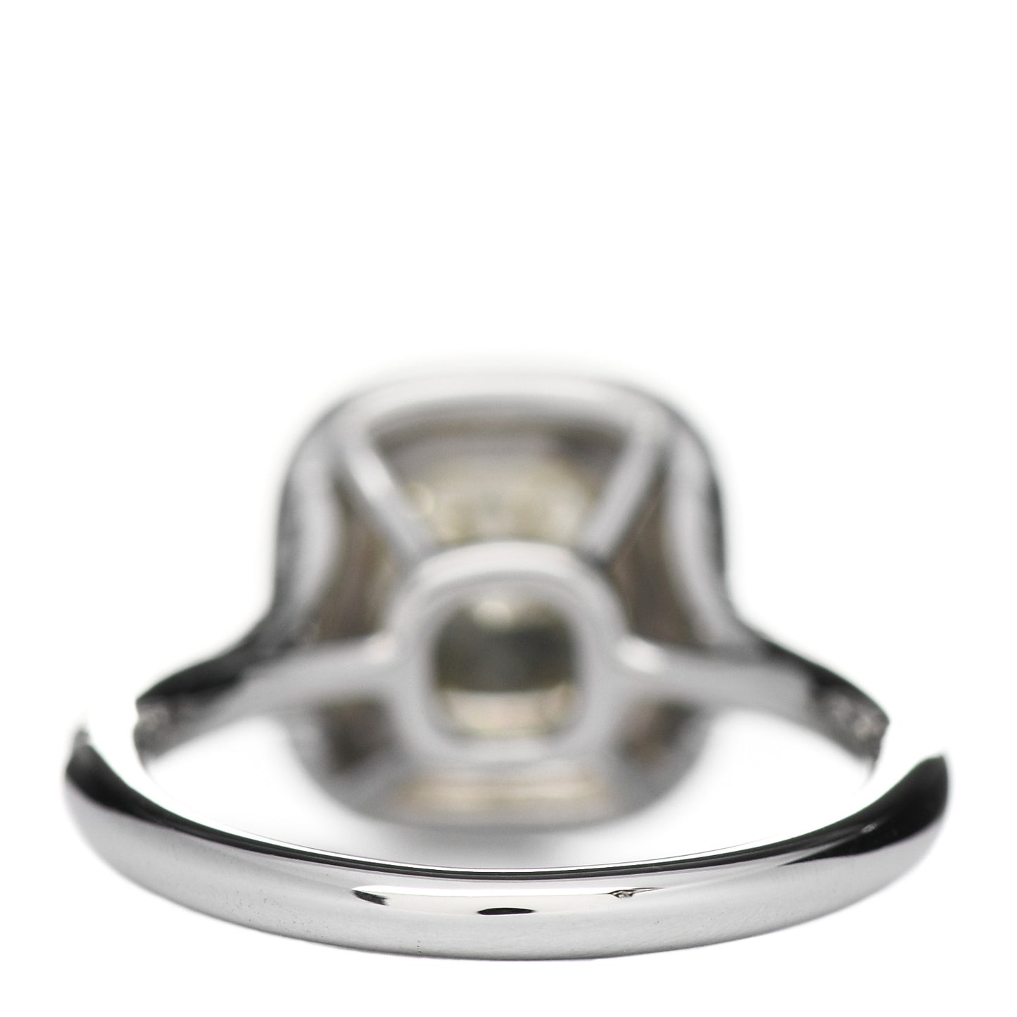 Platinum 18K Yellow Gold Yellow Diamond 1.10ct Soleste Cushion Cut Engagement Ring 47 4