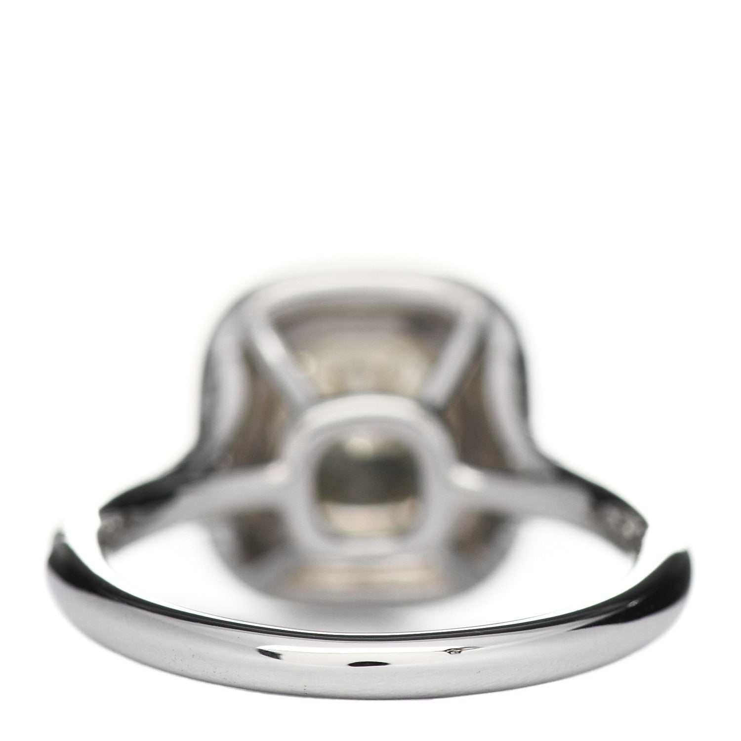 Tiffany Platinum 18K Yellow Gold Yellow Diamond 1.10ct Soleste Cushion Cut Engagement Ring 47 4 3 of 5