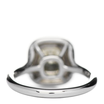 Tiffany Platinum 18K Yellow Gold Yellow Diamond 1.10ct Soleste Cushion Cut Engagement Ring 47 4 3 of 5