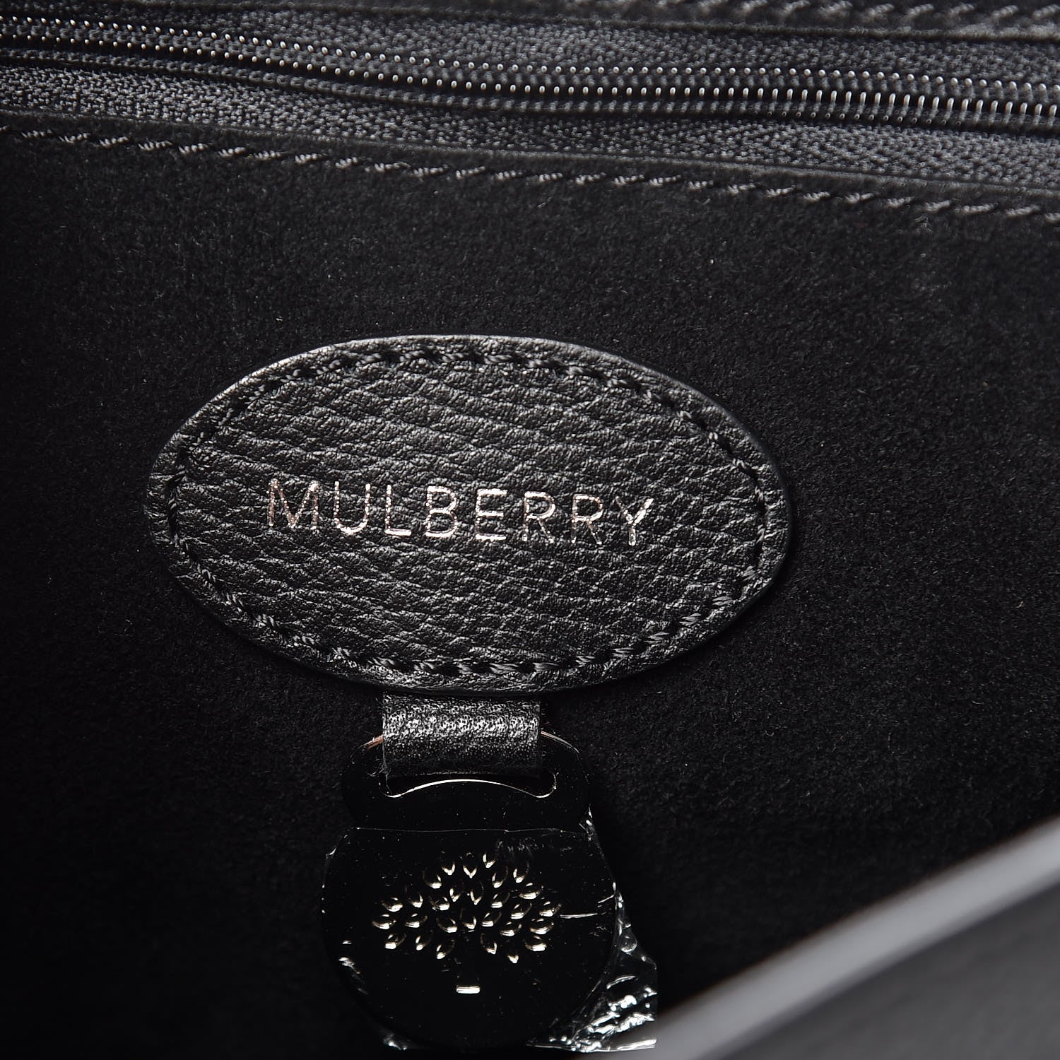 Mulberry Glossy Goatskin Medium Lily Black 6 of 11