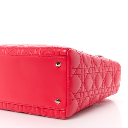 Christian Dior Lambskin Cannage Medium Lady Dior Red 10 of 11