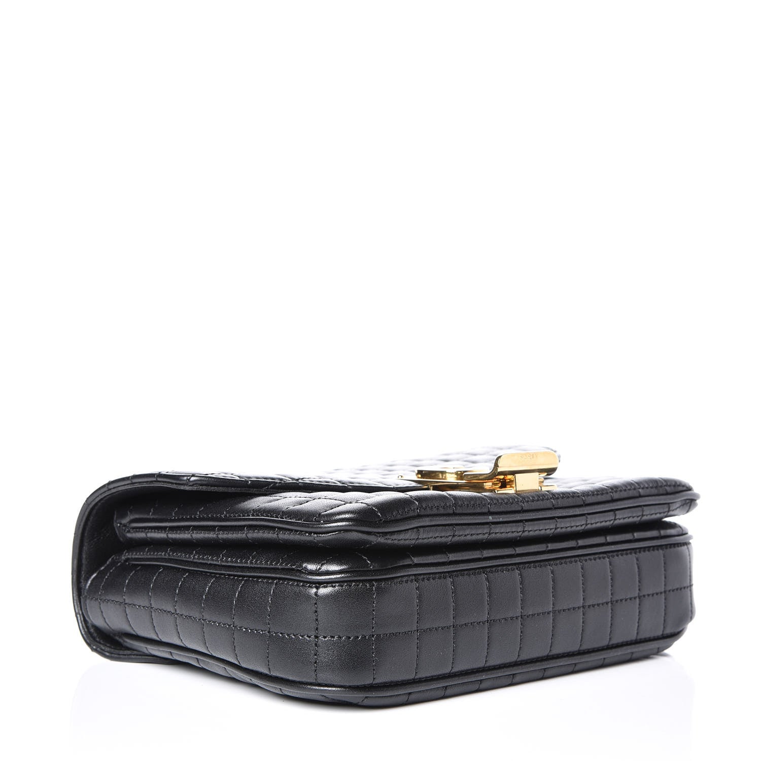 Celine Calfskin Quilted Medium C Bag Black 3 of 10