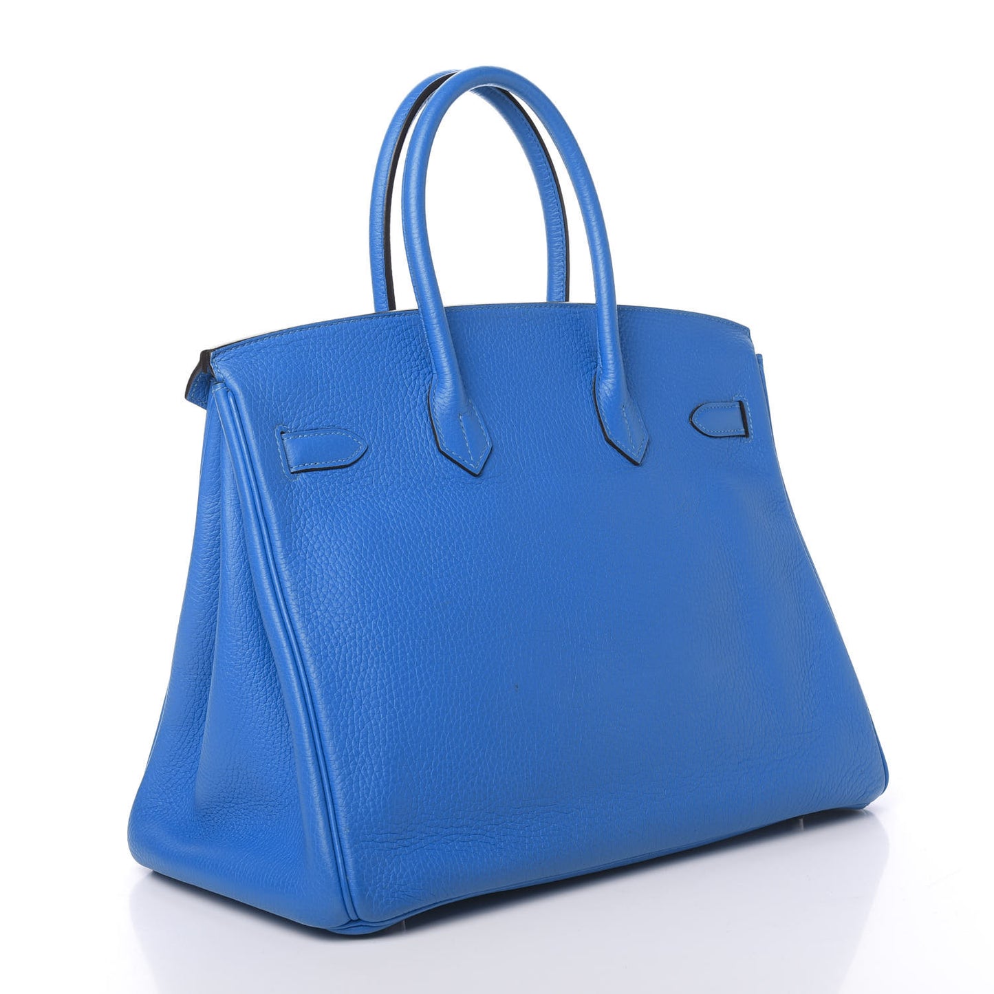 Taurillon Clemence Birkin 35 Bleu Hydra