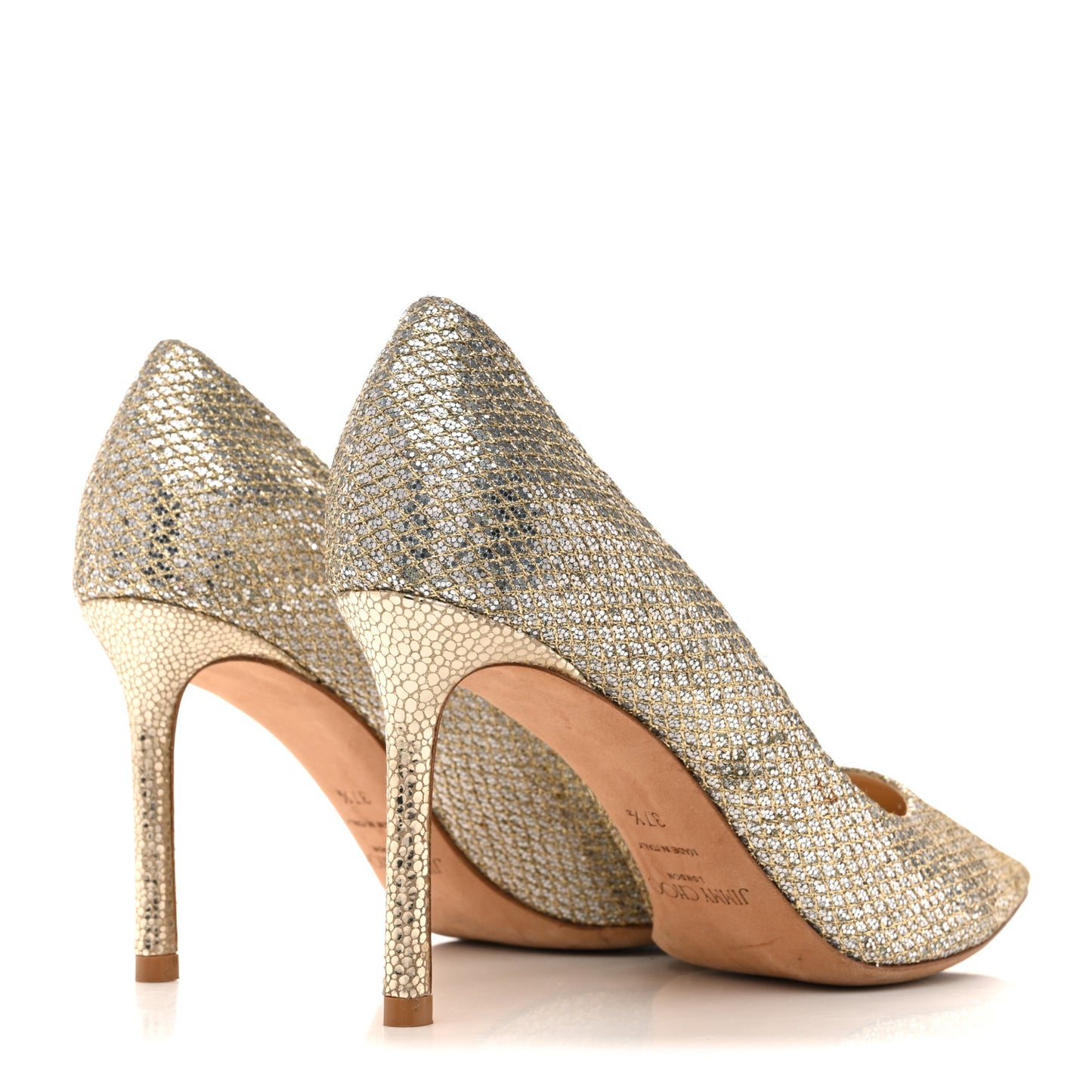 Glitter Fabric Romy 85 Pumps 37.5 Champagne
