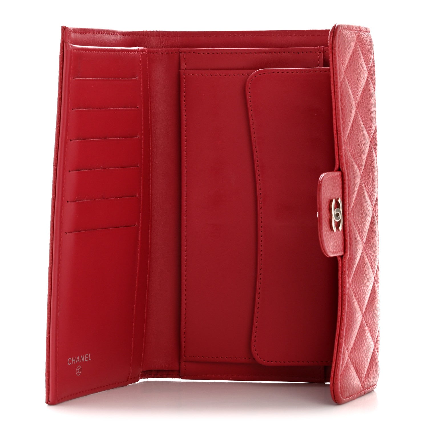 Chanel Caviar Quilted Large Flap Wallet Red 5 of 12