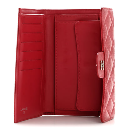 Chanel Caviar Quilted Large Flap Wallet Red 5 of 12