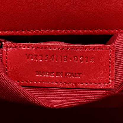 Saint Laurent Smooth Calfskin Matelasse Chevron Large Monogram Satchel Lipstick Red 7 of 20