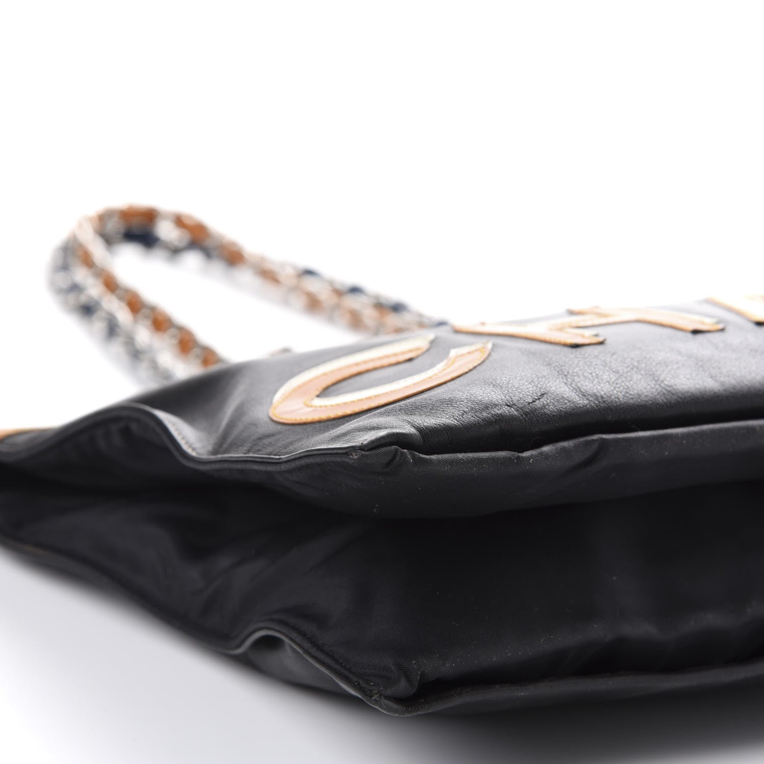 Chanel Calfskin N°5 Star Tote Black Orange 6 of 12