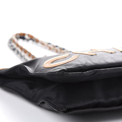 Chanel Calfskin N°5 Star Tote Black Orange 6 of 12