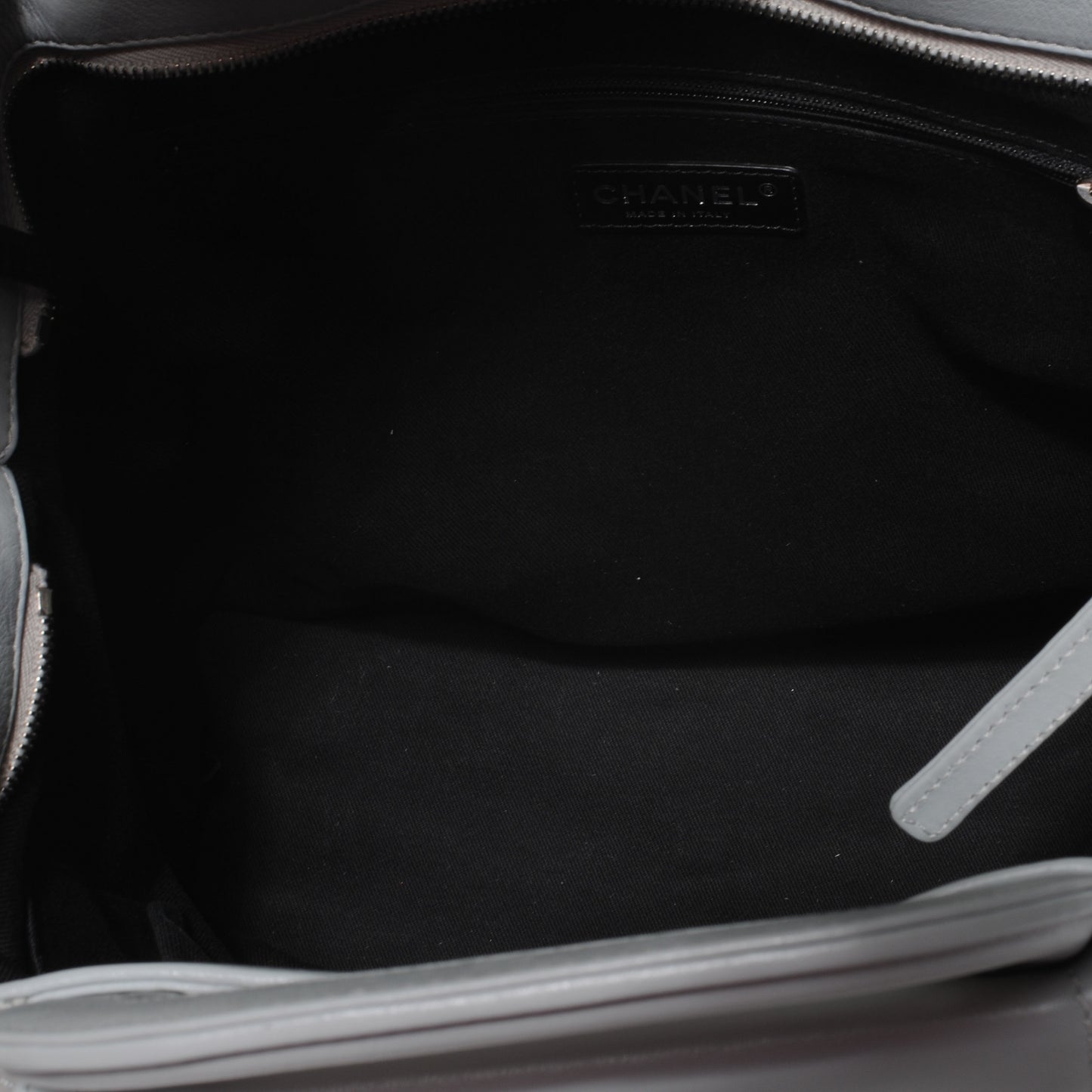 Iridescent Calfskin In The Mix Shopping Tote Grey