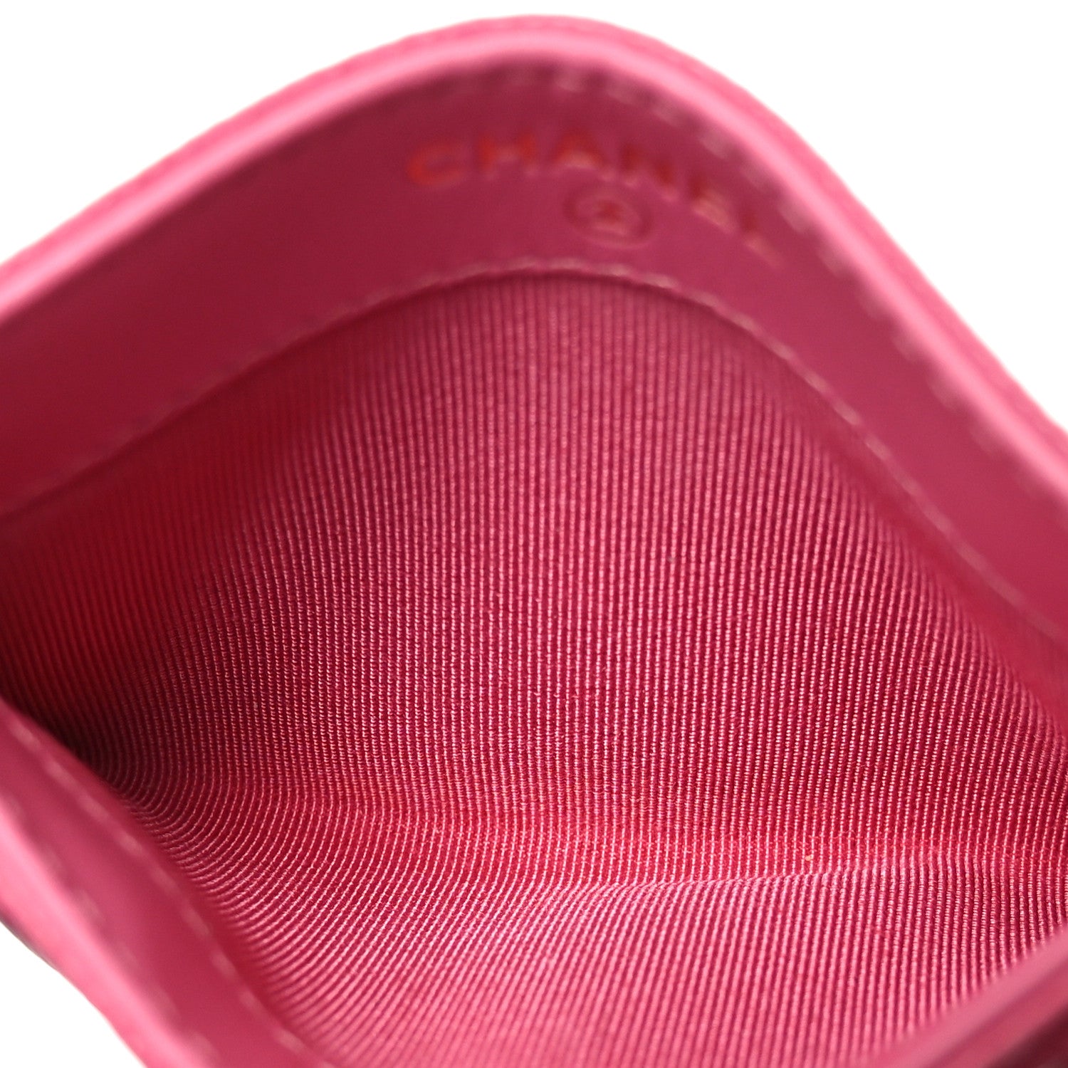 Chanel Caviar Quilted Card Holder Dark Pink 5 of 9