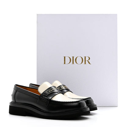 Christian Dior Brushed Calfskin Boy Loafers 35.5 Black White 9 of 9