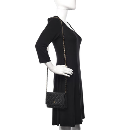 Chanel Caviar Quilted Wallet On Chain WOC Black 2 of 12