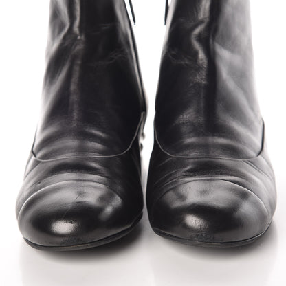 Chanel Lambskin Pearl Short Boots 40 Black 11 of 14