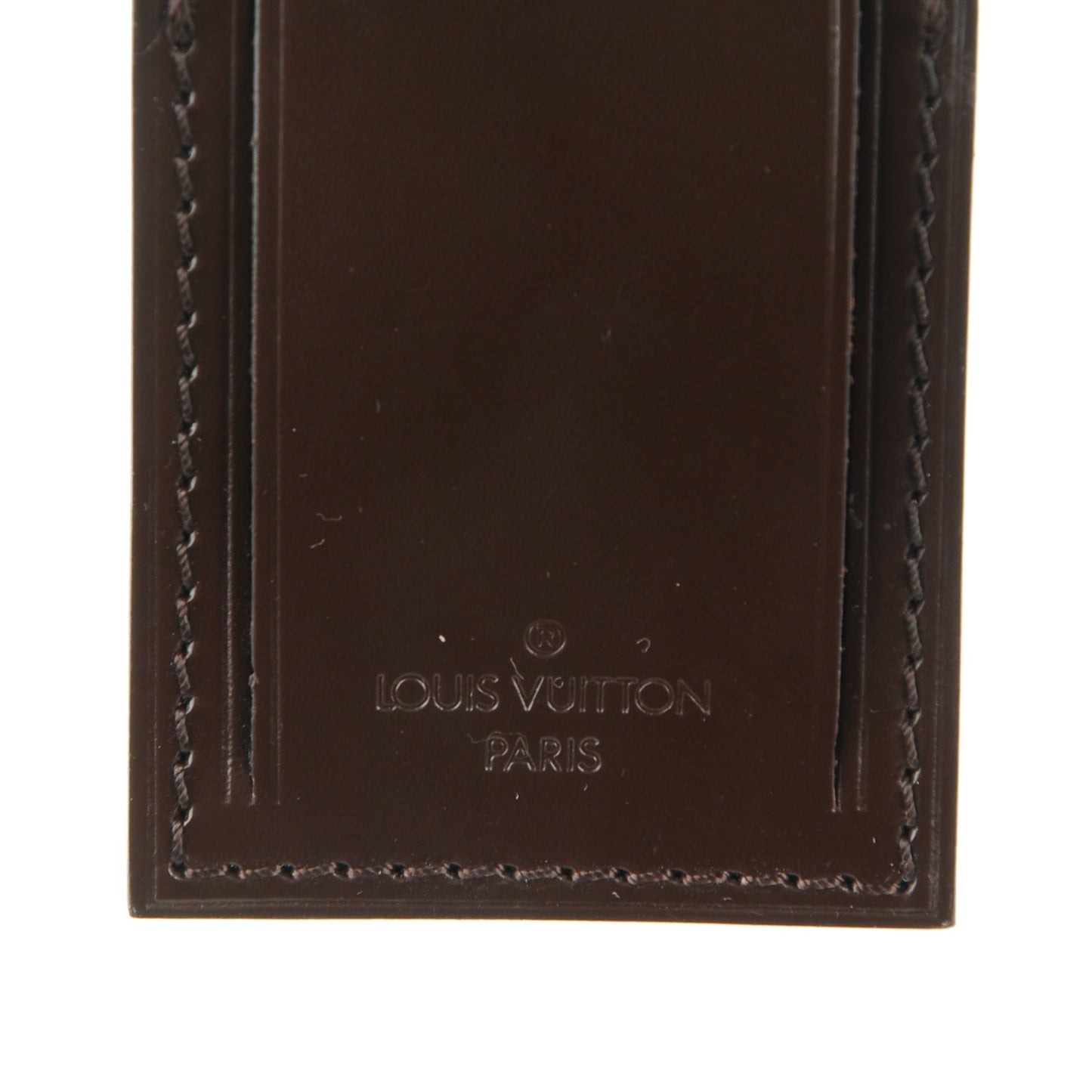Calfskin Luggage Tag Ebene